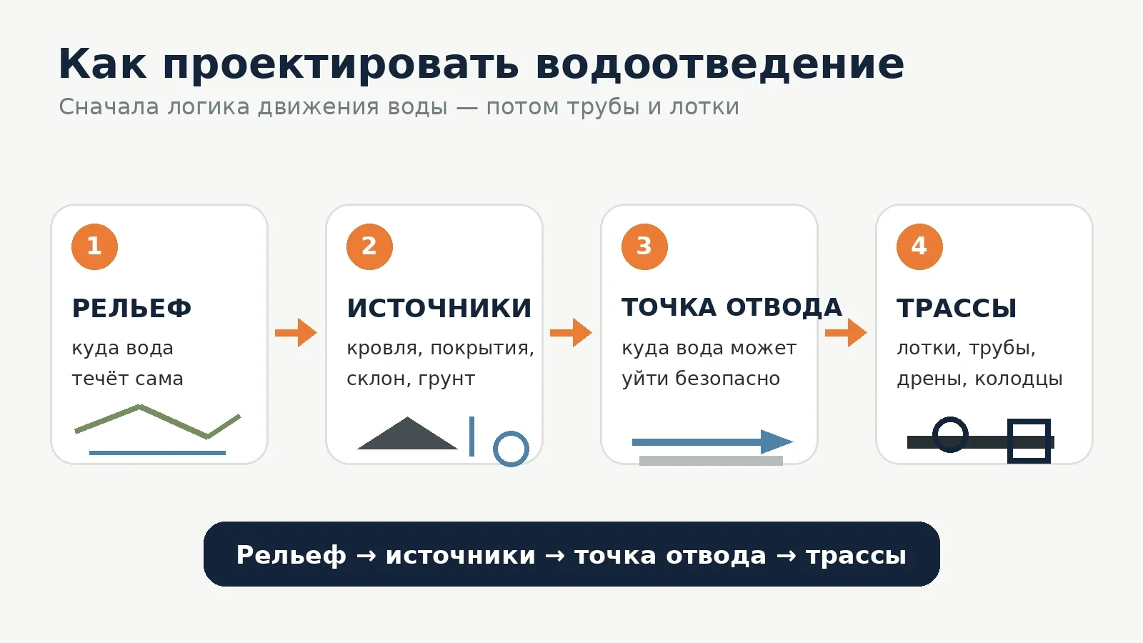 Порядок проектирования водоотведения на участке