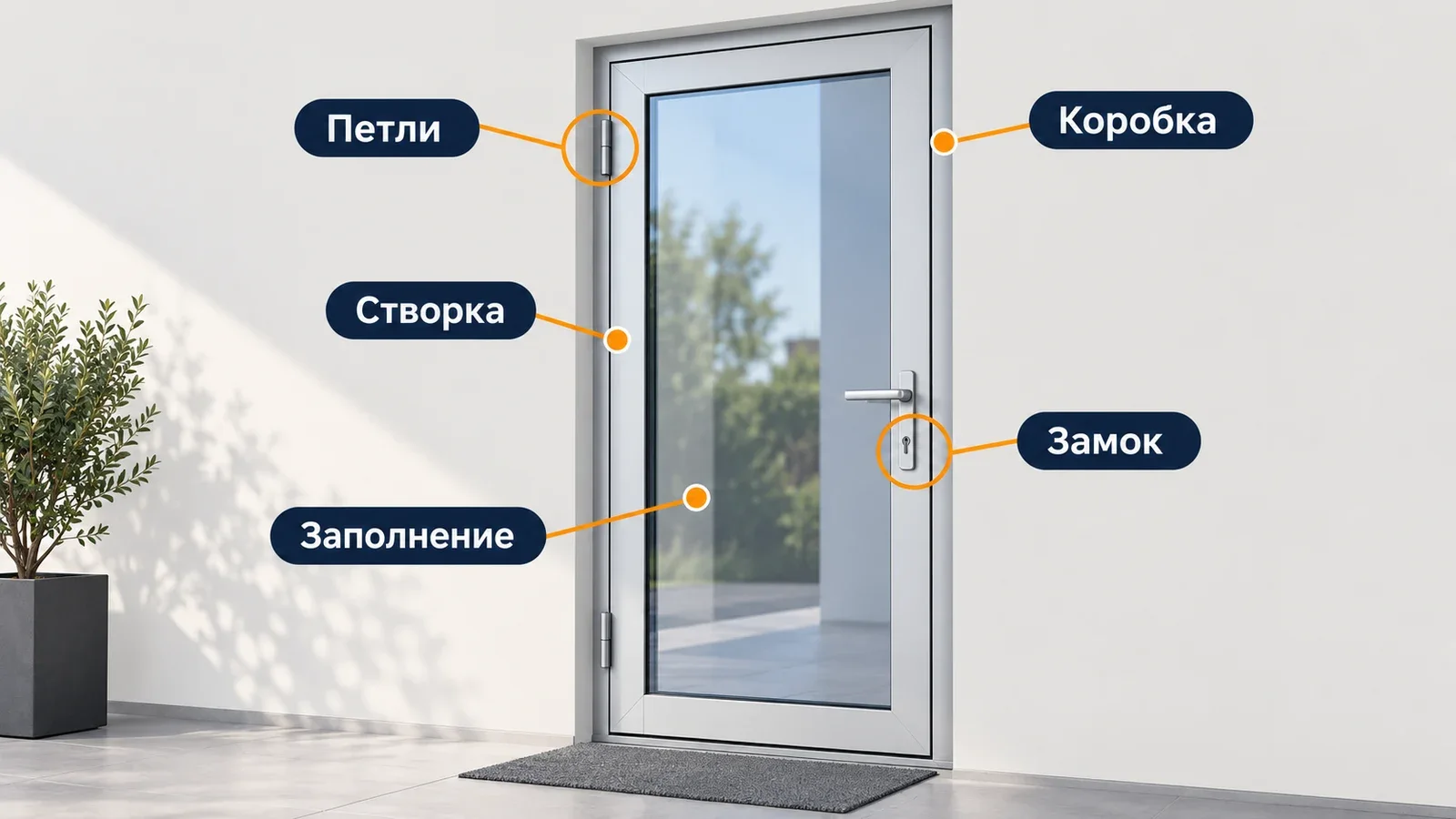Ключевые зоны, которые нужно проверить у провисающей профильной двери