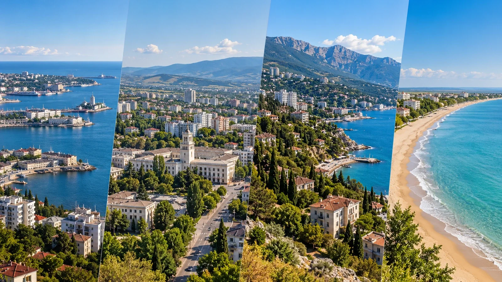 Разные сценарии постоянной жизни в Крыму: приморский большой город, центральный город, Южный берег и западное побережье